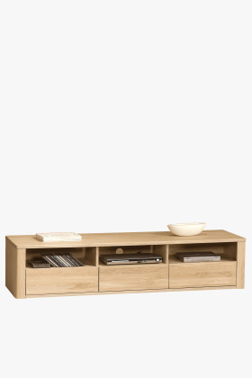 TV-Kommode Eiche massiv 178 cm breit, naturfarben